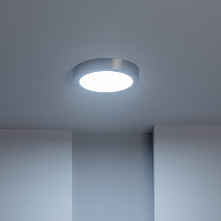 Product van Plafondlamp Rond Zilver LED 18W Ø225 mm