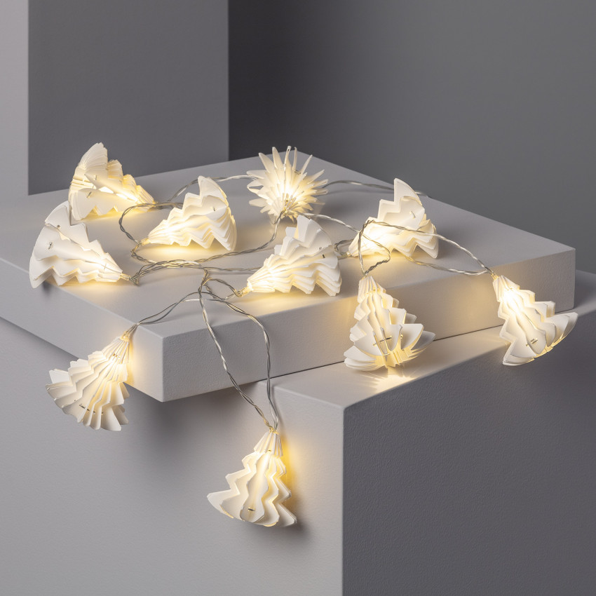 Product van Lichtsnoer LED Kerst Boom van Papier op batterijen  2,1 m 