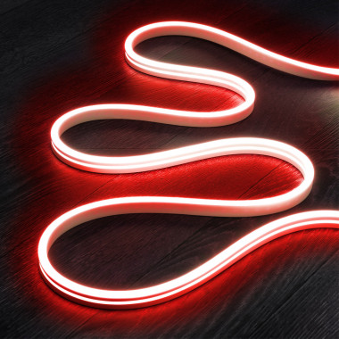 Product of 50m Coil 220V AC 7.5W/m Semicircular 180º Dimmable LED Neon Strip 120 LED/m in Red IP67 Custom Cut every 100cm