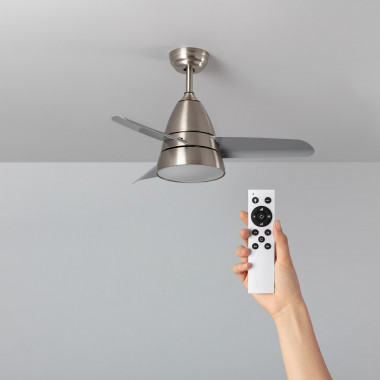 Industrial Silent Ceiling Fan with DC Motor in Silver 91cm