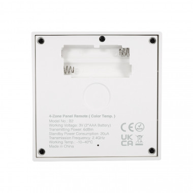 Produit de Télécommande Murale RF pour Variateur LED CCT 4 Zones MiBoxer B2 