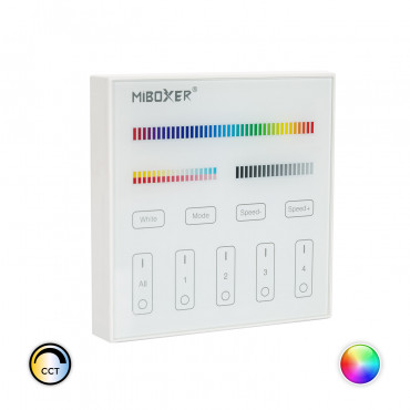 Product Afstandsbediening RF voor Dimmer LED RGB + CCT 4 Zone MiBoxer B4