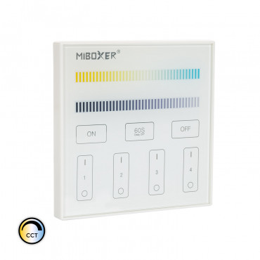 Product Interruptor Controlador Regulador Táctil LED CCT 4 Zonas MiBoxer T2