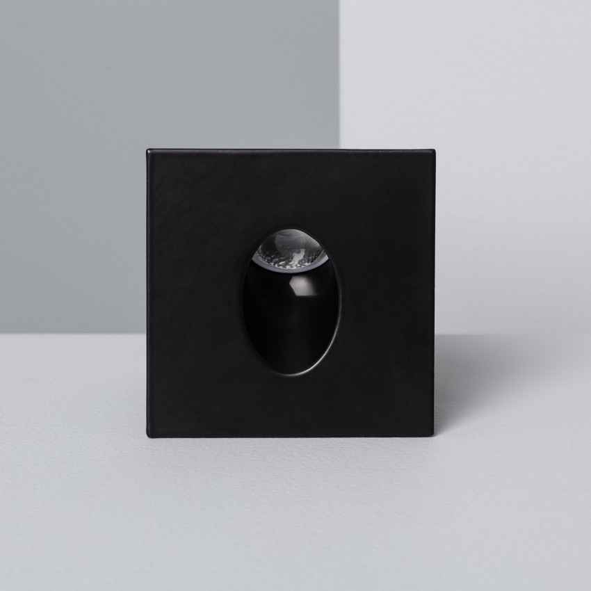 Product of 1W Adam Square Recessed Wall Spotlight in Black