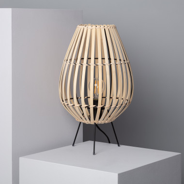 Lampa Stołowa Bambusowa Atamach