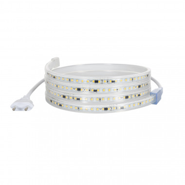 Product van LED Strip Dimbaar 220V AC 120 LED/m Helder Wit IP65 in te korten om de 10 cm Breedte 14mm