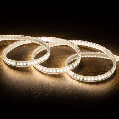 LED Strip Dimbaar 220V AC 120 LED/m Helder Wit IP65 in te korten om de 10 cm Breedte 14mm