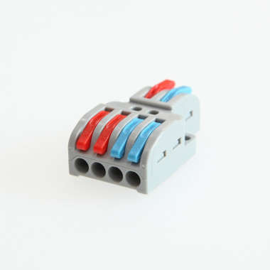 Prodotto da Pack 5 connettori rapidi 4 ingressi e 2 uscite SPL-42 per cavi elettrici 0,08-4 mm²