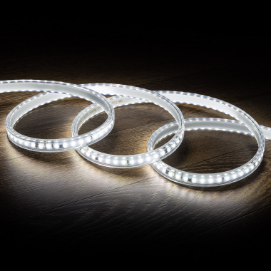 220V AC 120 LED/m Daylight 6000K - 6500K IP65 Solid Dimmable LED Strip Autorectified Custom Cut every 10 cm