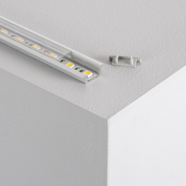 Product Inbouw aluminium profiel met doorlopende cover voor LED strips tot 12 mm