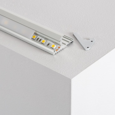 Product Profilé Aluminium Marches d’Escalier Double Éclairage 1m pour Deux Rubans LED  jusqu'à 10mm 