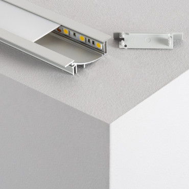 Product 1m Recessed Aluminium Profile with Diffused Light for LED Strips up to 10 mm