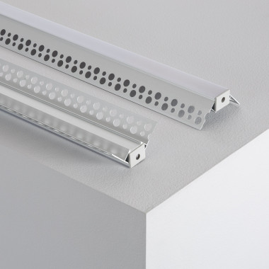 Produkt von Aluminiumprofil Integrierung in Gips/Pladur für Ecken für LED-Streifen bis 8 mm