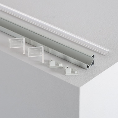Product van Aluminium Hoekprofiel 1m voor LED strips tot 10 mm