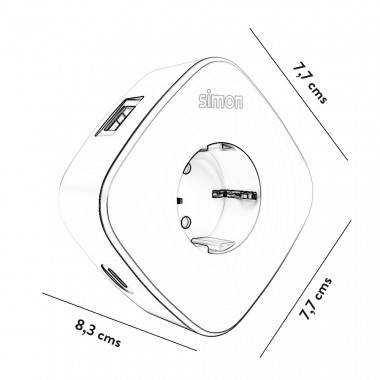 Produkt von Adapterstecker Typ F Schuko + 2 USB-A + 1 USB-C SIMON CL610301