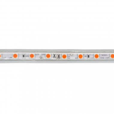 Produkt von LED-Streifen 220V AC 60 LED/m Orange IP65 nach Mass Breite 14mm Schnitt alle 100cm
