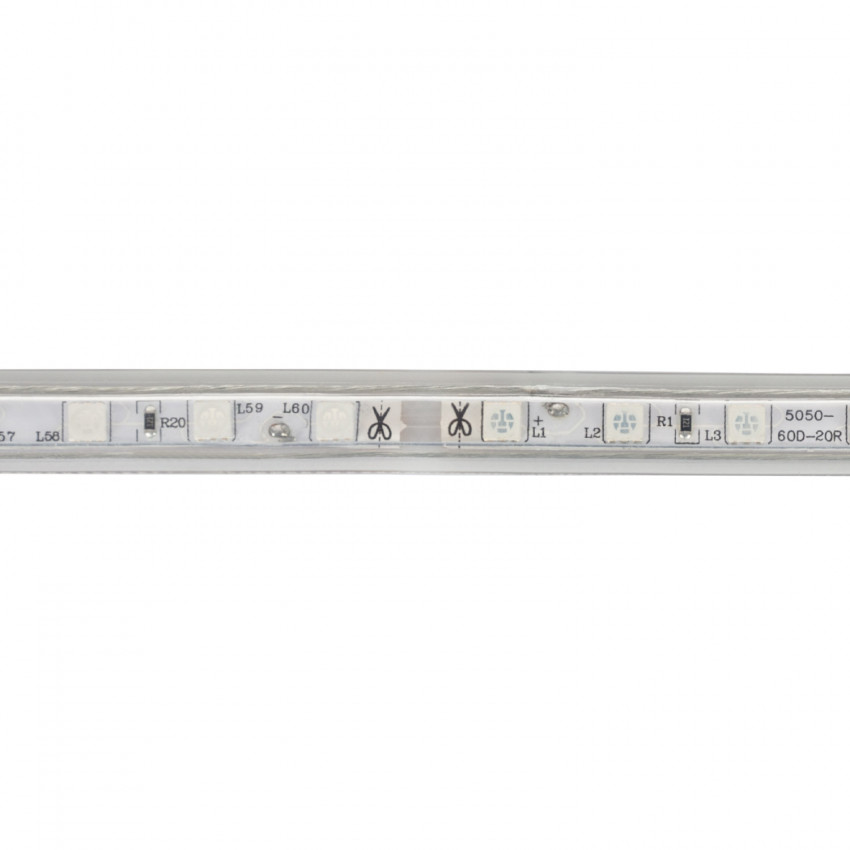 Produkt od LED Pásek 220V AC 60LED/m IP65 Šířka 14mm Střih každých 100cm Stmívatelný Jantarově Žlutá