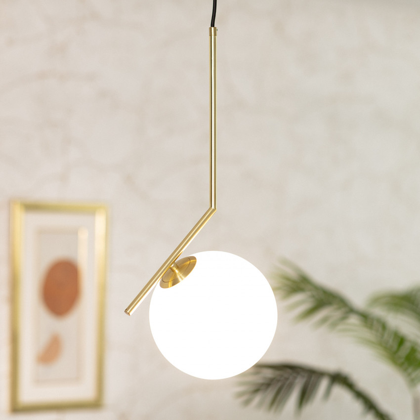 Product van Hanglamp van Metaal en Glas Moonlight