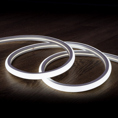 220V AC Dimmable 7.5 W/m Semicircular Neon LED Strip 120 LED/m in Daylight 6000K - 6500K IP67 Custom Cut every 100cm