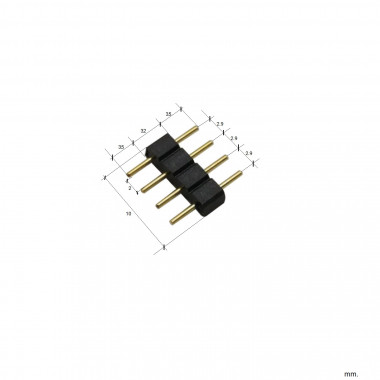 LITAELEK 5pcs Connecteur d'angle de Bande LED 4 Pin Ruban LED à 4