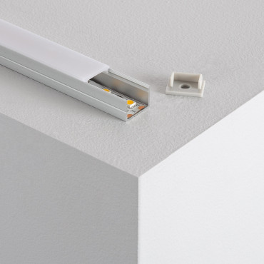 Product Aluminium Profile with Continuous Cover for LED Strips up to 16mm