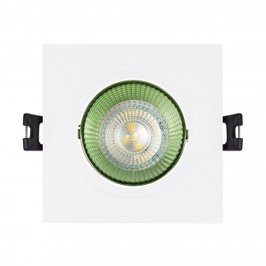 Product of Coloured Square Tilting Downlight Frame for GU10 / GU5.3 LED Bulbs with Ø80 mm Cut-Out