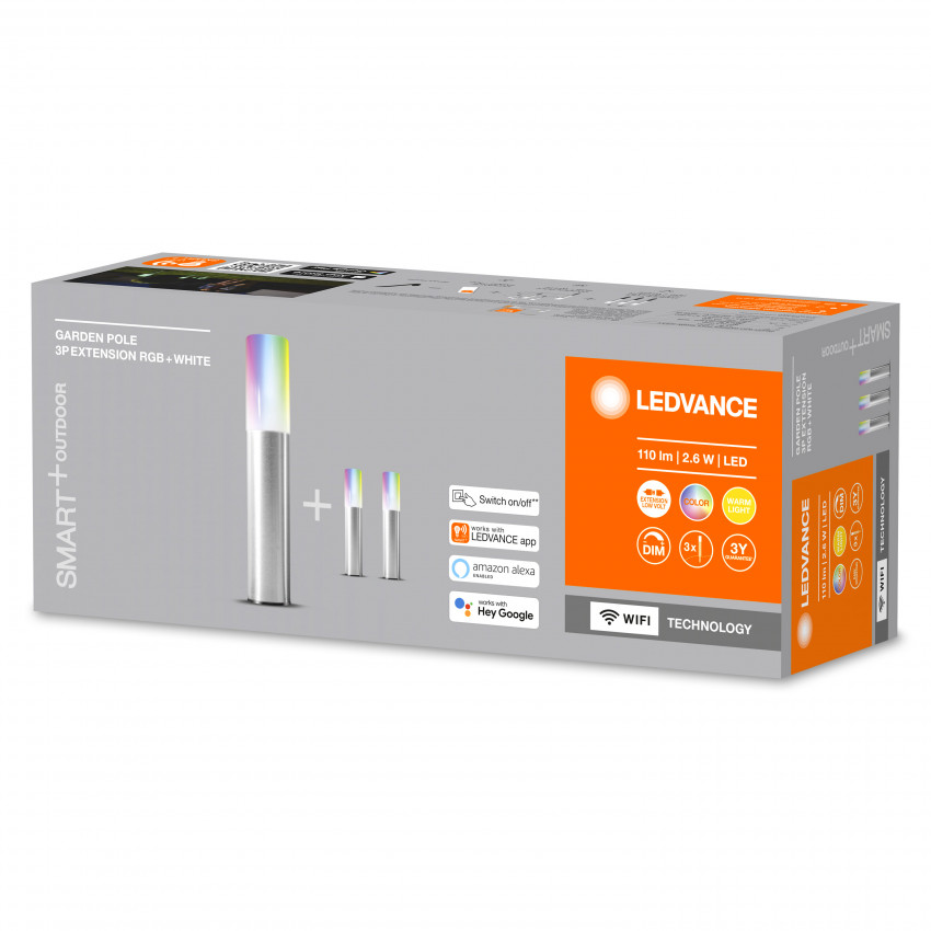 Product van LED Baken Outdoor RGBW 1.9W Smart+ WiFi IP65 3 Mini Spike Extensión LEDVANCE  4058075478251