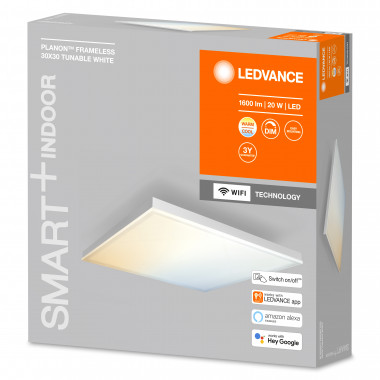 Produkt od Přisazené Stropní LED Svítidlo 20W 30x30 cm 1500lm Bezrámový Smart+ WiFi LEDVANCE 4058075484351