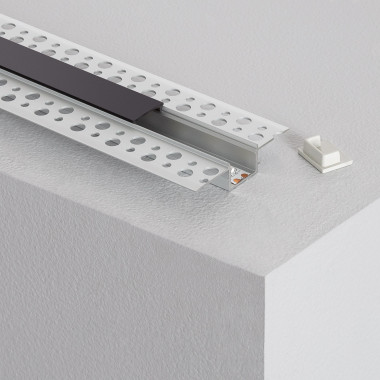 Product of Integrated Plaster/Plasterboard Aluminium Profile with Continous Cover  for LED Strips up to 15 mm 