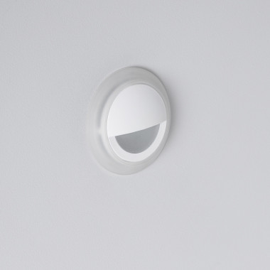 3W Occulare Round Aluminium LED Step Light in White