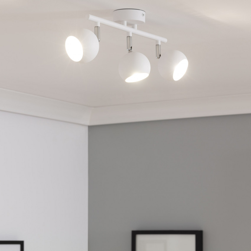 Product of Ates Adjustable Aluminium 3 Spotlight Black Ceiling Lamp