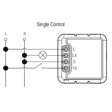 Interruttore Switch Smart Dimmerabile Triac 1Ch Interruttore