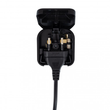Produkt von Adapterstecker Typ C (EU) Flachkopf mit geradem Kabel auf Stecker Typ G (UK)