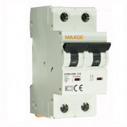 Interruttore Magnetotermico Residenziale 2P 6kA 6-40A Curva C MAXGE