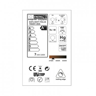 Produkt von LED-Glühbirne Filament E27 7W 806 lm G125 Dimmbar Creative-Cables CBL700175