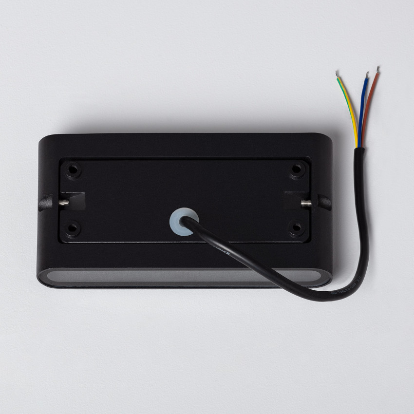 Prodotto da Applique da Parete per Esterni LED 12W Alluminio Rettangolare Illuminazione Doppia Luce Luming Nero