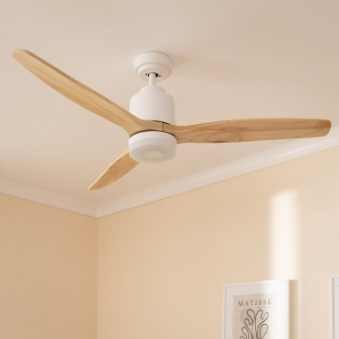 Ventilatore da soffitto, Hilux Bois, 132cm, DC, legno, con luce e