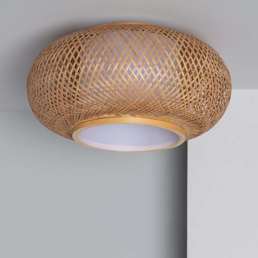 Product van Plafondlamp Rond Bamboe Ø400 mm Anhem