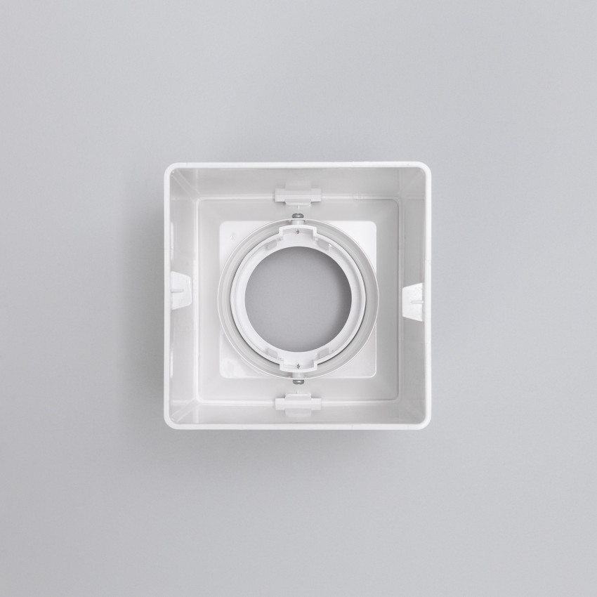 Product of Square Ceiling Lamp in White with GU10 Space Bulb 