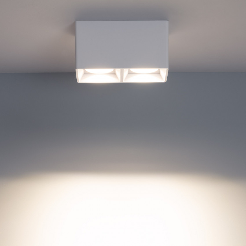 Product of Double Sided Square Ceiling Lamp in White with GU10 Space Bulb
