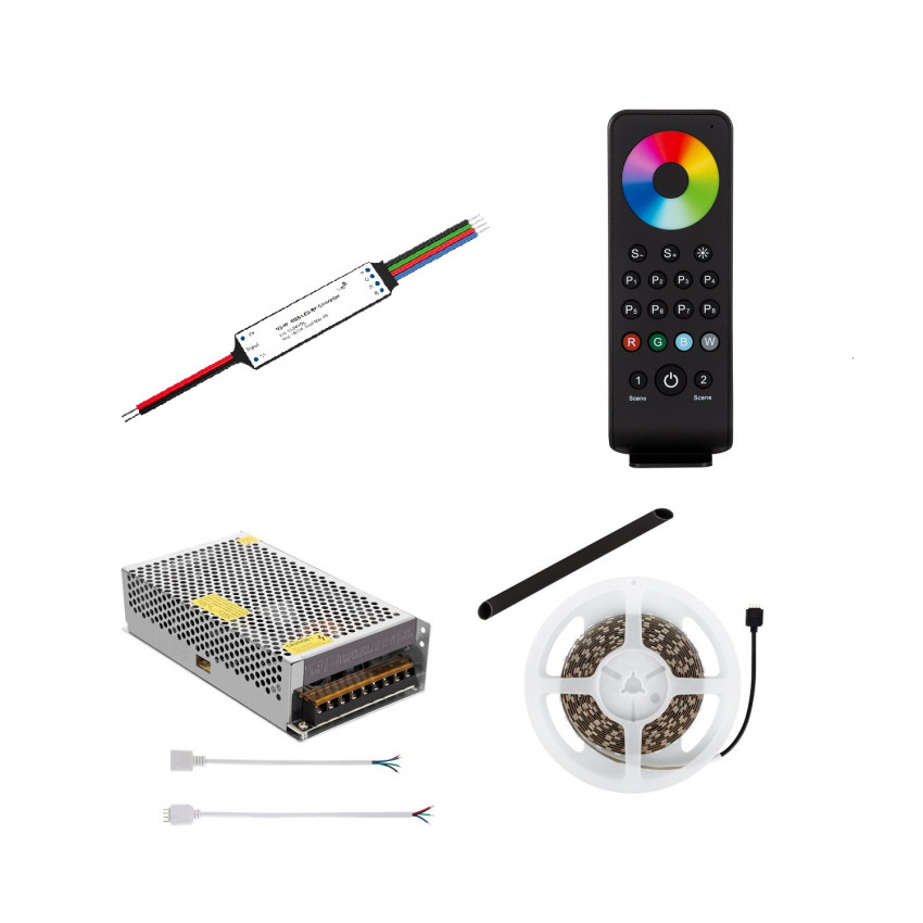Product of RGB LED Strip with Wireless Controller and Power Supply