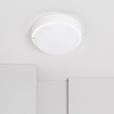 Product van Plafondlamp LED 15W Rond Outdoor  Ø140 mm IP65 Hublot White