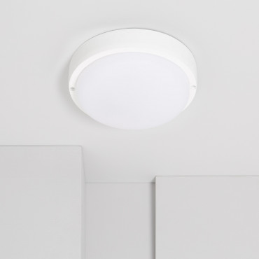 Plafoniera LED da esterno 25,4 cm termoplastica bianco