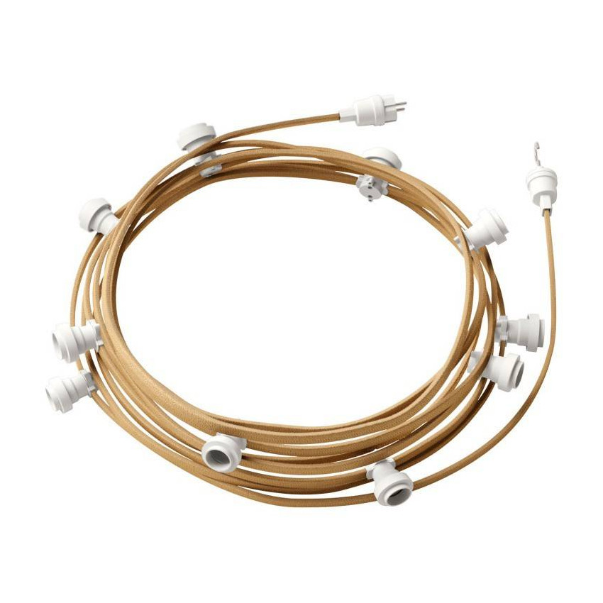 Product van Licht slinger  Outdoor Lumet System 12,5m met 10E27 Fittingen Wit Creative-Cables CATE27B125 