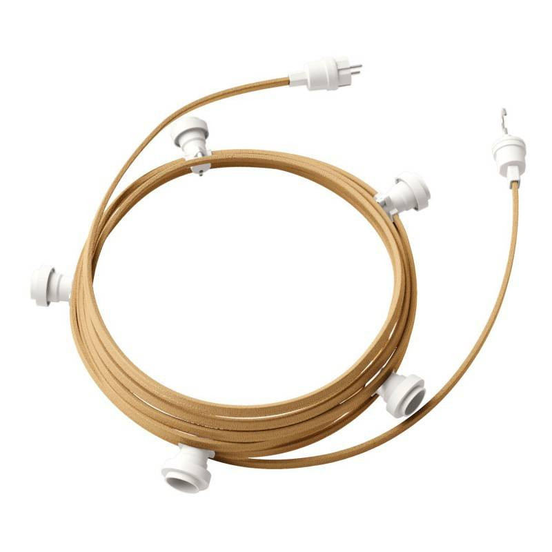 Produit de Guirlande Extérieure Lumet System 7.5m avec 5 Douilles E27 Blanche Creative-Cables CATE27B075