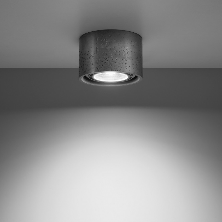 Product van Plafondlamp Basic 1 Beton SOLLUX 