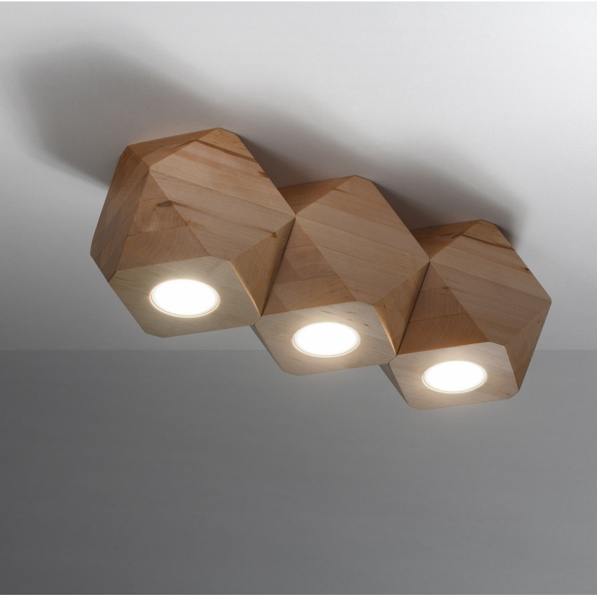 Product of Woody 3 Wooden Ceiling Lamp SOLLUX