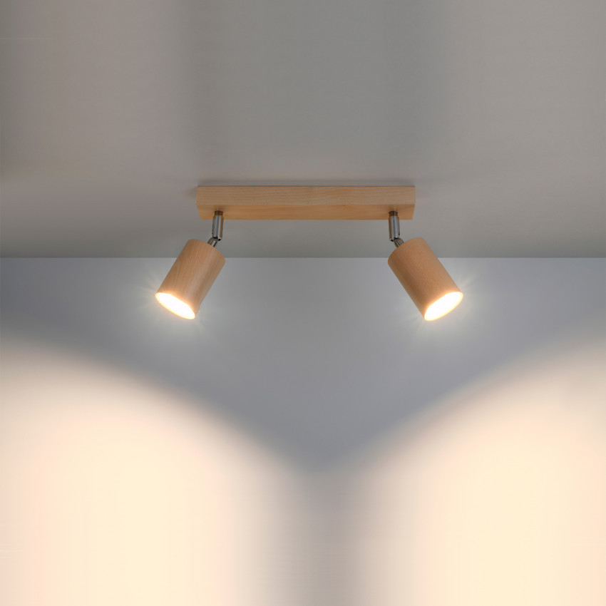 Product of Berg 2 Wooden Ceiling Lamp SOLLUX