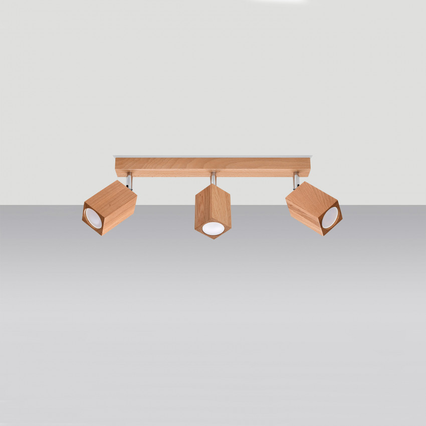 Product of Keke 3 Wooden Ceiling Lamp SOLLUX 