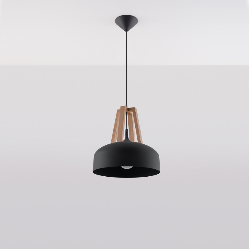 Product of Casco Natural Wooden Pendant Lamp SOLLUX